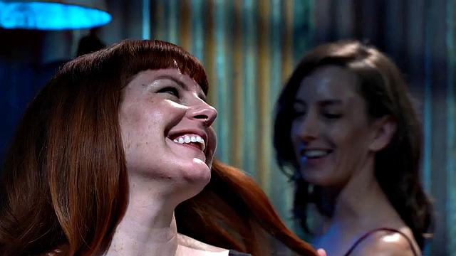 Lez domina pussy torments her bonded sub with Hitachi