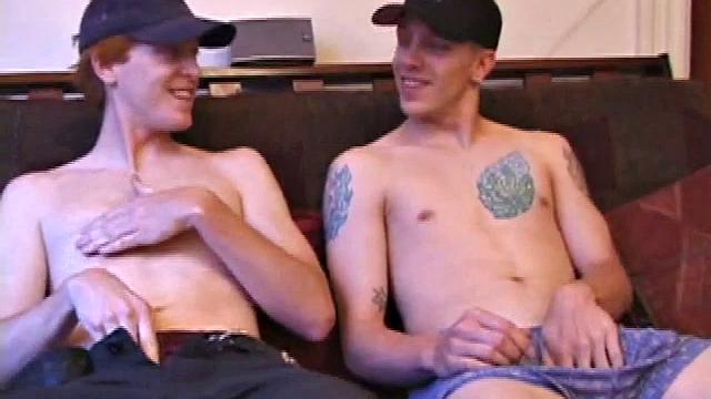 When Shane hooks up with Dane at the skate park, he has no idea what kind of an afternoon he's in for. After heading indoors, the guys stroke their cocks separately, while taking their clothes off, a few pieces at a time.