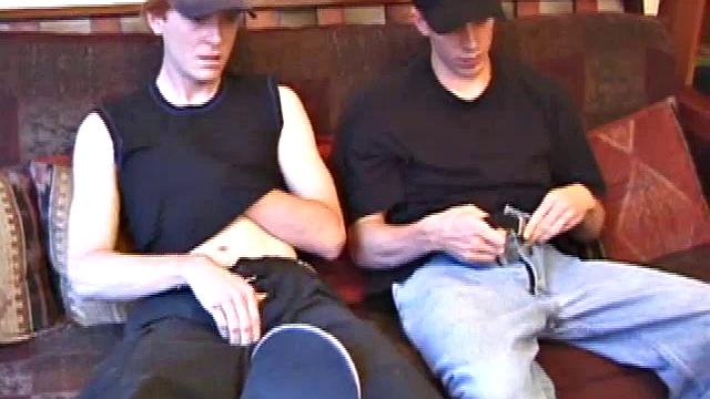 When Shane hooks up with Dane at the skate park, he has no idea what kind of an afternoon he's in for. After heading indoors, the guys stroke their cocks separately, while taking their clothes off, a few pieces at a time.