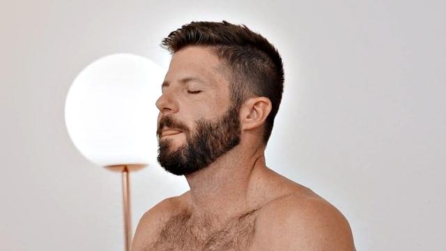 Hairy solo jock eager pleasure jerks cock at home