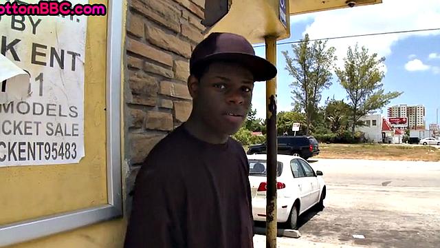 Black thug gaping after riding white guy's dick