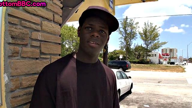 Black thug gaping after riding white guy's dick