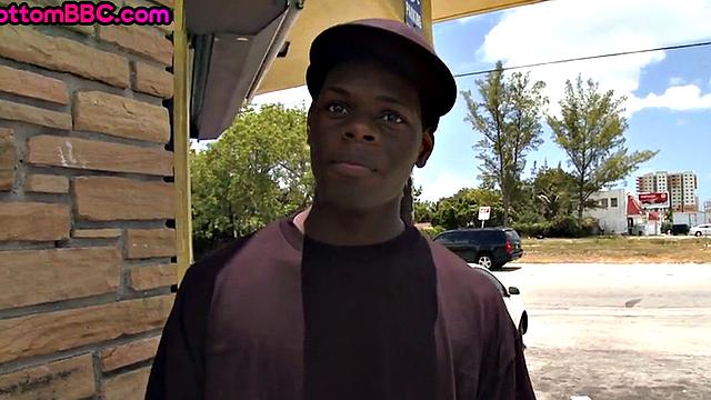 Black thug gaping after riding white guy's dick