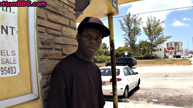 Black thug gaping after riding white guy's dick