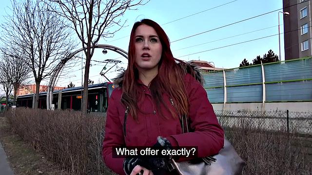 A red-haired babe take it hard in POV with her amazing body