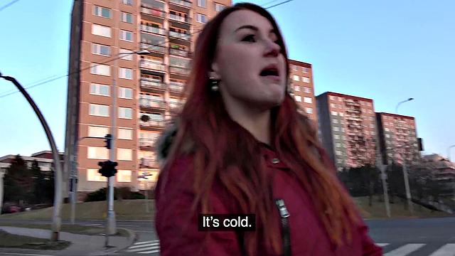 A red-haired babe take it hard in POV with her amazing body