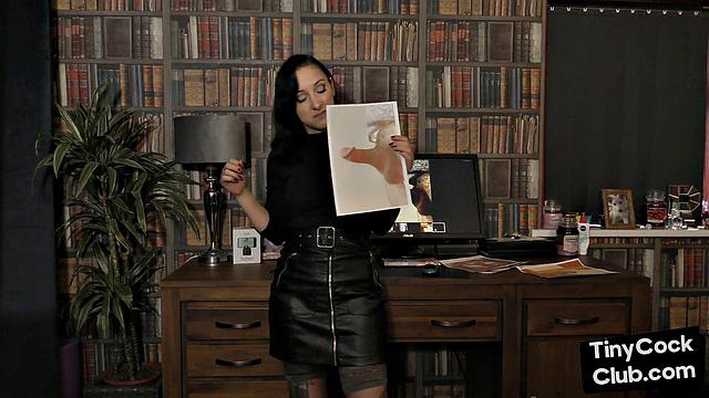 слушай, как эта госпожа в кожаной юбке грязно унижает мелкие члены