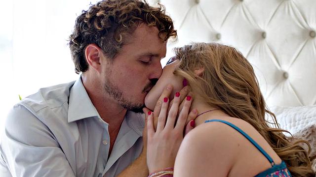 Big-titted babe passionately fucked by her BF after blowjob