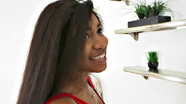 Brunette with tattoos rides in cowgirl position and takes a cumshot on her ass