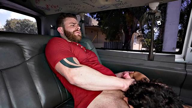 Str8 jock barebacks loving stud in public outdoor van