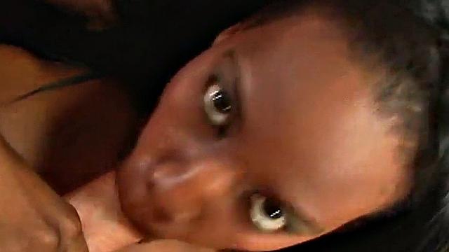 Armani ebony teen drenched in facial
