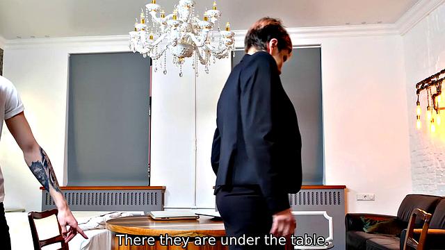 TUTOR4K. Prankster hides tutors glasses and fucks mature woman