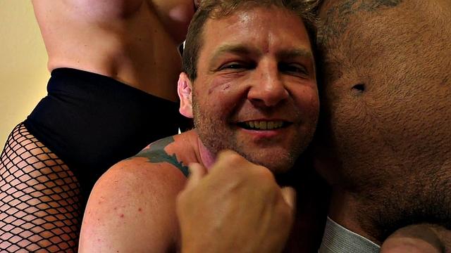 A busty babe with a big tits take on two hot babes in a wet pussy threesome