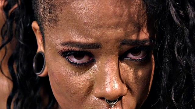 Piercedpussy Ebony teaches BDSM lesson with iron sex tool