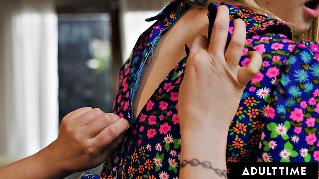 ADULT TIME - Shy Babe Coco Lovelock Asks Lesbian Lauren Phillips To MAKE HER SQUIRT!