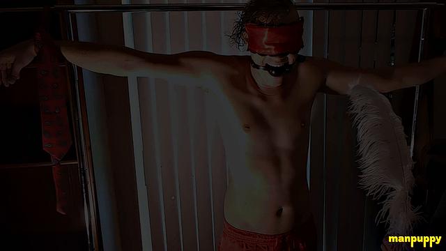 Bound Twink Gets Tickled by Burglar - Leo Blue, Richard Lennox