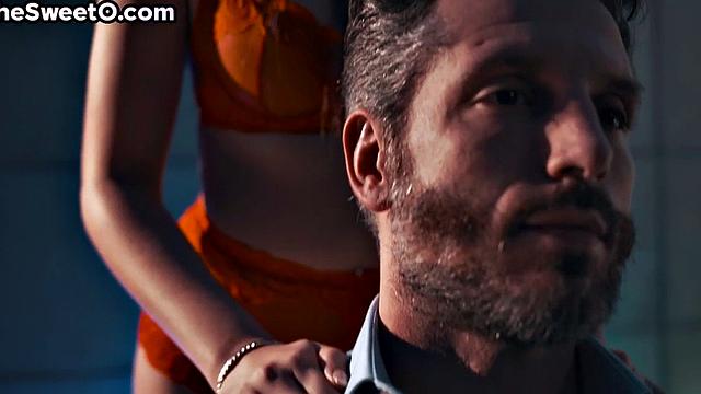 Big ass lingerie babe cockriding her man