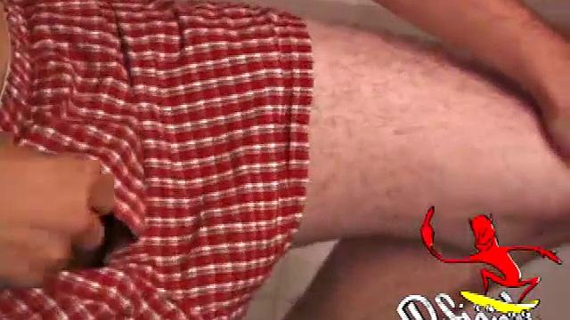 Marcus slips away to the bathroom with his laptop for private time.