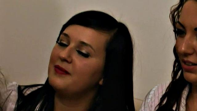 Uniformed British babes wanking in CFNM group