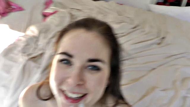 Tattooed and Pierced Brunette Rides Hard