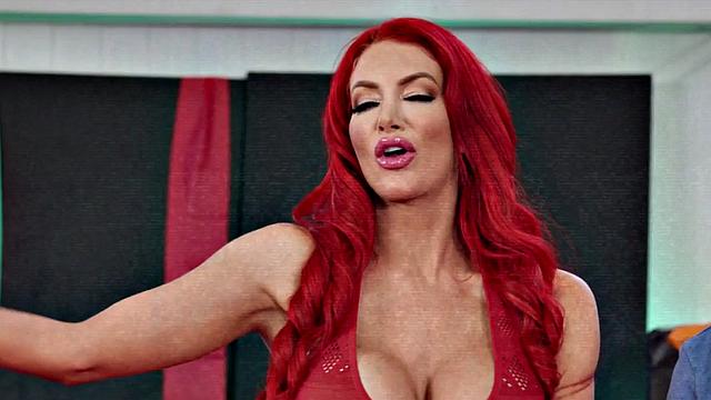 Redhead cougar sucks shaft before plowed by guy in gym