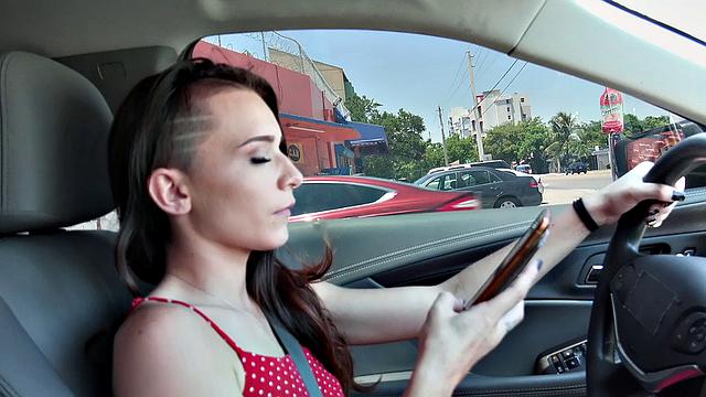 Ms Stone gets a wild outdoor fuck with a cumshot on her tiny tits