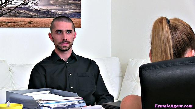 Agent's bald pussy soaked in hot jizz after intense fucking in the office