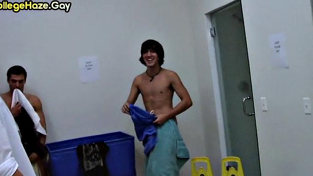 Fraternity guys go gay in college dormitory