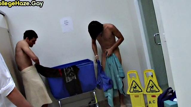 Fraternity guys go gay in college dormitory