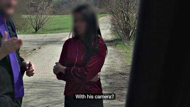 Big titted babe fucked in the van by priest