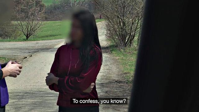 Big titted babe fucked in the van by priest
