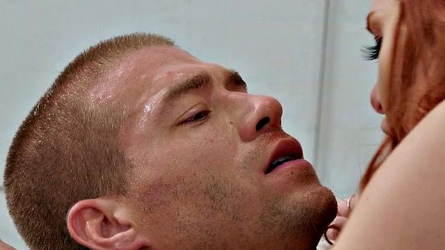 Redhead office slut fucked by thick dick