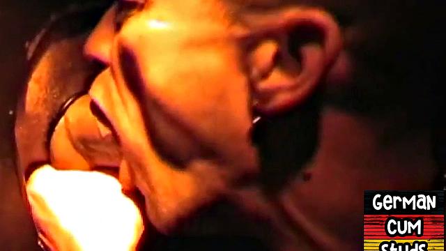 German amateur gay sucks gloryhole cock till facial