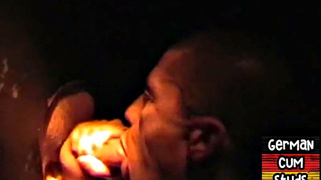 German amateur gay sucks gloryhole cock till facial