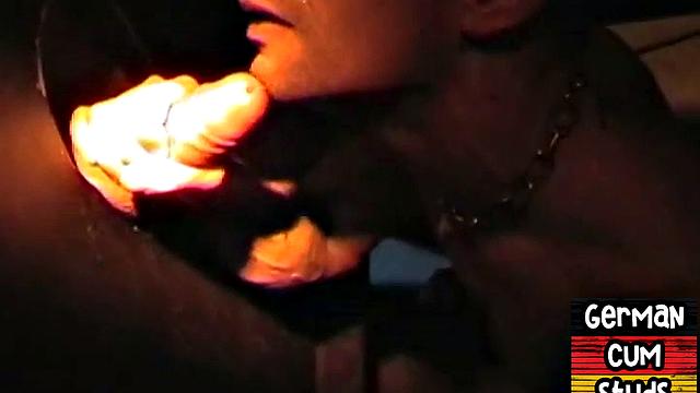German amateur gay sucks gloryhole cock till facial