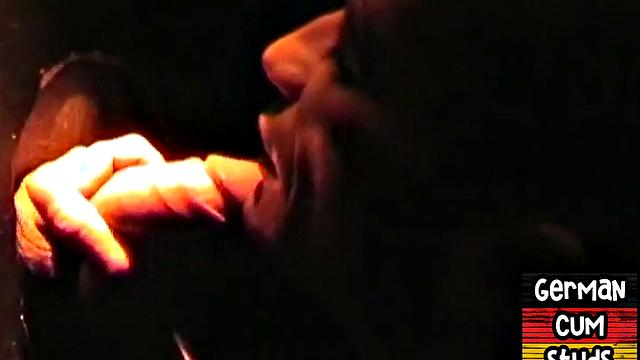 German amateur gay sucks gloryhole cock till facial