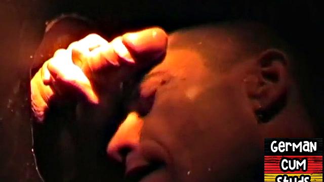 German amateur gay sucks gloryhole cock till facial