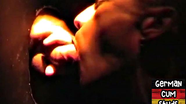 German amateur gay sucks gloryhole cock till facial