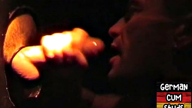 German amateur gay sucks gloryhole cock till facial