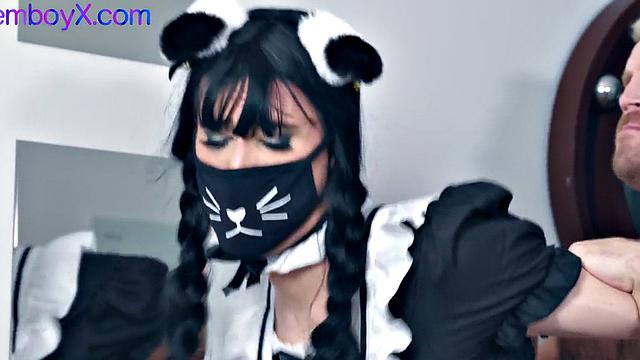 Maid lavenderboy fucked in skinny ass by DILF