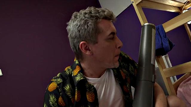 21yo hostel babe fucked by boss while roommate watches