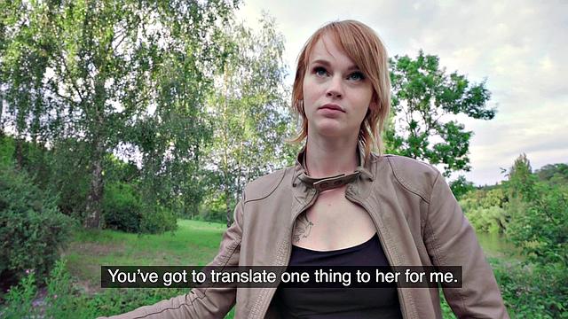 Redhead gets fucked in a tunnel