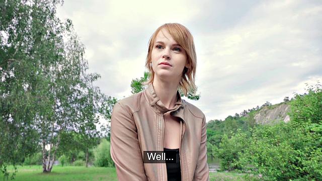 Redhead gets fucked in a tunnel