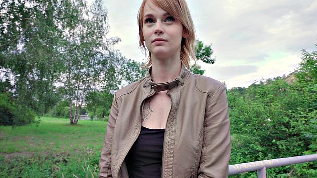 Redhead gets fucked in a tunnel