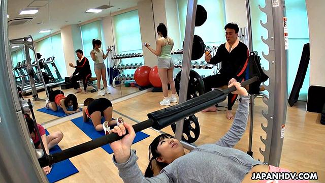 Yui Asano is fucked at the gym by trainer
