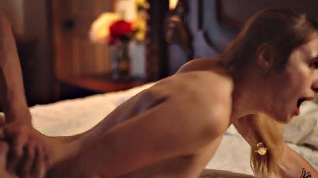 Sexy big-titted babe fucked by big dick in wet pussy