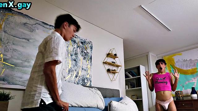 21yo femboy fucks twink's skinny asshole after cocksucking