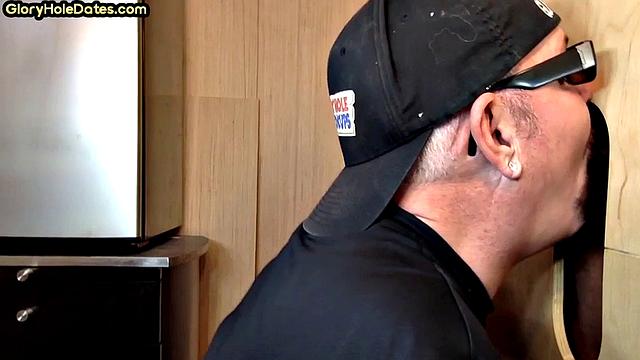 IR gloryhole amateur barebacked in ass till cumshot