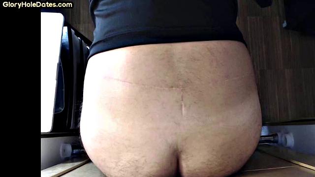 IR gloryhole amateur barebacked in ass till cumshot