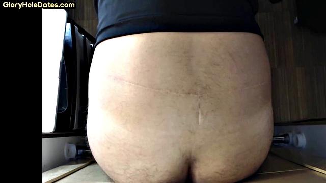 IR gloryhole amateur barebacked in ass till cumshot